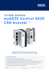 myGEZE Control GEZE CAN busszal  * Termék adatlap HU