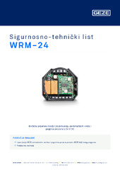 WRM-24 Sigurnosno-tehnički list HR