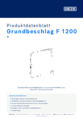 Grundbeschlag F 1200  * Produktdatenblatt DE