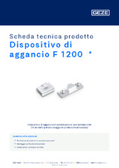 Dispositivo di aggancio F 1200  * Scheda tecnica prodotto IT