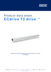 ECdrive T2 drive  * Product data sheet EN
