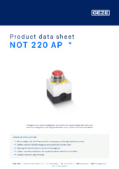 NOT 220 AP  * Product data sheet EN