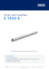 E 1500 S Ürün veri sayfası TR