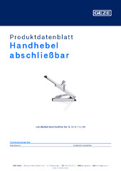 Handhebel abschließbar Produktdatenblatt DE