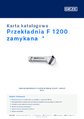Przekładnia F 1200 zamykana Karta katalogowa PL