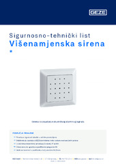 Višenamjenska sirena  * Sigurnosno-tehnički list HR