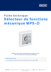 Sélecteur de fonctions mécanique MPS-D Fiche technique FR