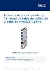 Terminal de relés de salida de 2 canales myGEZE Control  * Ficha de datos del producto ES