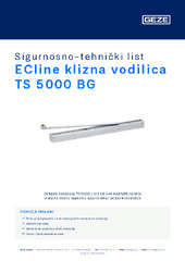 ECline klizna vodilica TS 5000 BG Sigurnosno-tehnički list HR