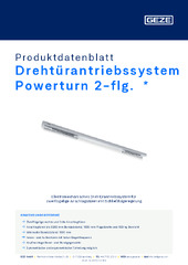 Drehtürantriebssystem Powerturn 2-flg.  * Produktdatenblatt DE