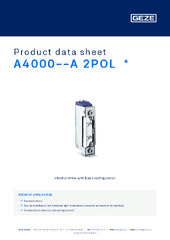 A4000--A 2POL  * Product data sheet EN