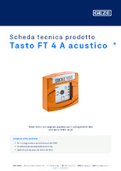 Tasto FT 4 A acustico  * Scheda tecnica prodotto IT