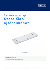 Szerelőlap ajtócsukóhoz Termék adatlap HU