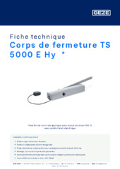 Corps de fermeture TS 5000 E Hy  * Fiche technique FR