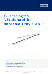 Vidalanabilir saplamalı ray EMD  * Ürün veri sayfası TR