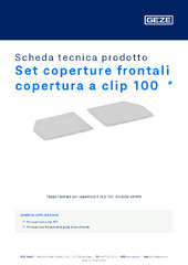 Set coperture frontali copertura a clip 100  * Scheda tecnica prodotto IT