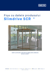 Slimdrive SCR  * Fișa cu datele produsului RO