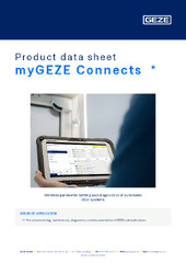 myGEZE Connects  * Product data sheet EN
