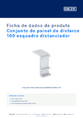 Conjunto de painel de disfarce 100 esquadro distanciador Ficha de dados de produto PT