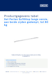 Set Perlan SoftStop lange versie, aan beide zijden gedempt, tot 80 kg Productgegevens tabel NL