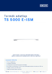 TS 5000 E-ISM Termék adatlap HU