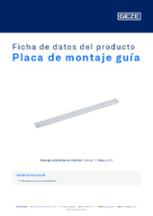 Placa de montaje guía Ficha de datos del producto ES