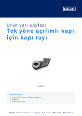 Tek yöne açılımlı kapı için kapı rayı Ürün veri sayfası TR