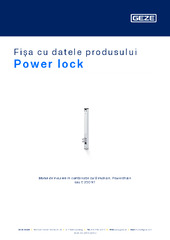 Power lock Fișa cu datele produsului RO