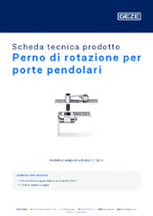 Perno di rotazione per porte pendolari Scheda tecnica prodotto IT