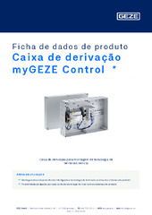 Caixa de derivação myGEZE Control  * Ficha de dados de produto PT