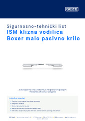 ISM klizna vodilica Boxer malo pasivno krilo Sigurnosno-tehnički list HR