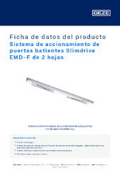 Sistema de accionamiento de puertas batientes Slimdrive EMD-F de 2 hojas Ficha de datos del producto ES