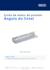 Ângulo do lintel Ficha de dados de produto PT