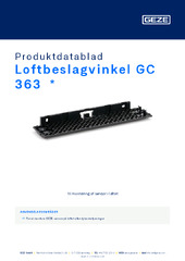 Loftbeslagvinkel GC 363  * Produktdatablad DA