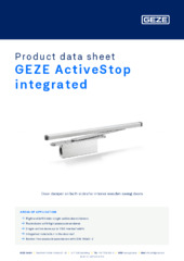 GEZE ActiveStop integrated Product data sheet EN