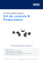 Kit de console B Powerchain Fiche technique FR