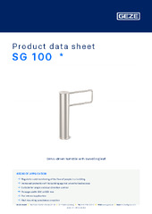 SG 100  * Product data sheet EN