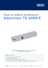 Amortizor TS 4000 E Fișa cu datele produsului RO