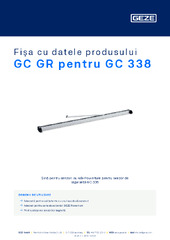 GC GR pentru GC 338 Fișa cu datele produsului RO