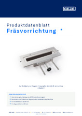 Fräsvorrichtung  * Produktdatenblatt DE