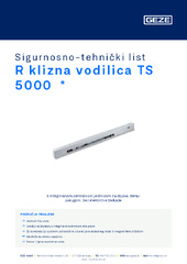 R klizna vodilica TS 5000  * Sigurnosno-tehnički list HR