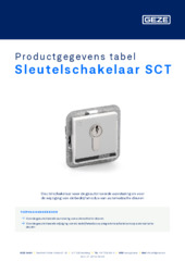 Sleutelschakelaar SCT Productgegevens tabel NL