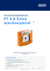 FT 4 A Extra manöverpanel  * Produktdatablad SV