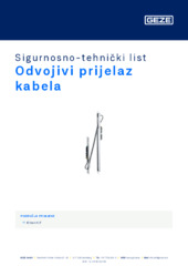 Odvojivi prijelaz kabela Sigurnosno-tehnički list HR