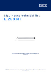 E 250 NT Sigurnosno-tehnički list HR