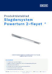 Slagdørsystem Powerturn 2-fløyet  * Produktdatablad NB