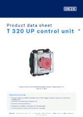 T 320 UP control unit  * Product data sheet EN