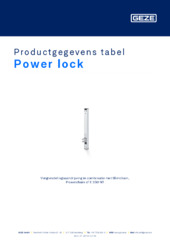 Power lock Productgegevens tabel NL