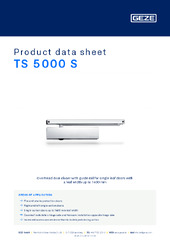 TS 5000 S Product data sheet EN