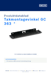 Takmontagevinkel GC 363  * Produktdatablad SV